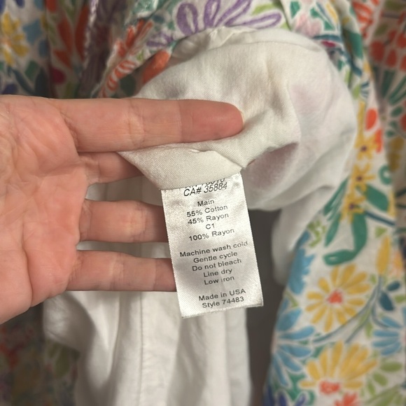 ANTHROPOLOGIE UNCLE FRANK GARDEN DELIGHT FLORAL DRESS summer colorful SIZE XS - Picture 7 of 7